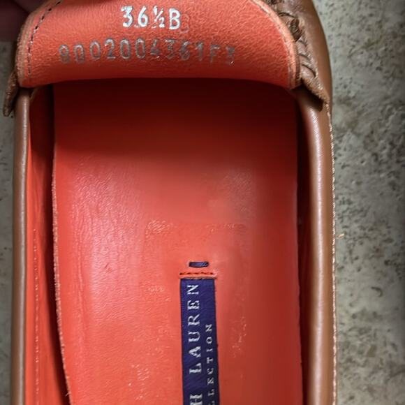 RALPH LAUREN COLLECTION DASITA Tan Leather Driver Loafer Moccasin Shoes - Picture 14 of 16